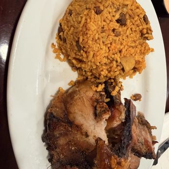Bebo's Café - Roasted pork either yellow rice / Pernil Al Horno con Arroz Mamposteao - Caribbean Near Me - San Juan, Puerto Rico Bebo's Café - Roasted pork either yellow rice / Pernil Al Horno con Arroz Mamposteao - Caribbean Near Me - San Juan, Puerto Rico