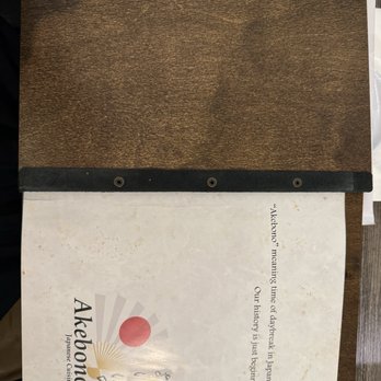 Akebono Japanese Cuisine - Menu - Sushi Bars Near Me - Seattle, Washington