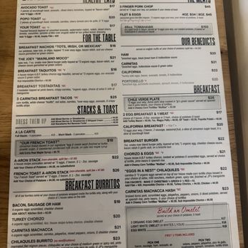 Our Nest - Menu - Breakfast & Brunch Near Me - Brea, California