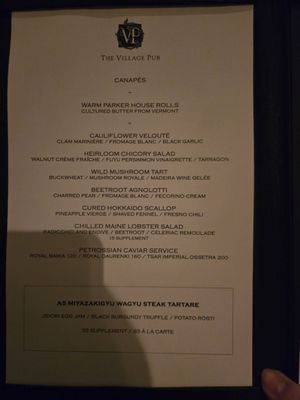 Menu photo 5 The Village Pub Woodside, CA Menu photo 5 The Village Pub Woodside, CA