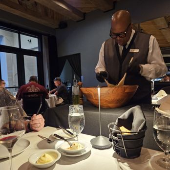 Bistecca - Preparing Caesar Salad Tableside - Italian Near Me - Las Vegas, Nevada