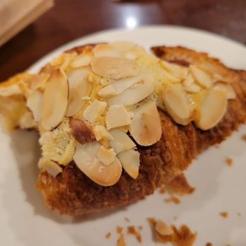 la Madeleine - Almond croissant warmed up.  So tasty I took a bite before taking a picture. - Bakeries Near Me - Grapevine, Texas