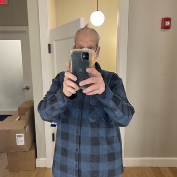 Lucky Brand - A satisfied customer trying on a very comfortable and warm shirt! - Men's Clothing Near Me - White Plains, New York Lucky Brand - A satisfied customer trying on a very comfortable and warm shirt! - Men's Clothing Near Me - White Plains, New York