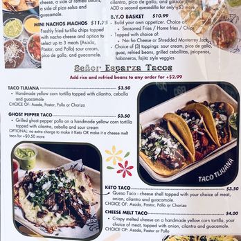 Señor Esparza Tacos - Menu (Part 1) - March 10, 2026 - Tacos Near Me - Azusa, California