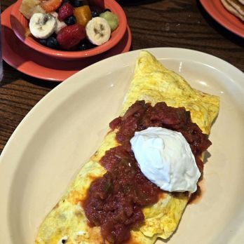 The Pancake House & Grill - Southwest omlette w/ a side of fruit. - Breakfast & Brunch Near Me - Norfolk, Virginia The Pancake House & Grill - Southwest omlette w/ a side of fruit. - Breakfast & Brunch Near Me - Norfolk, Virginia