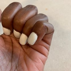 Axis Nail Spa - Polish on my fingers and chipped