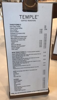 Menu photo 7 Temple Coffee Roasters Sacramento, CA Menu photo 7 Temple Coffee Roasters Sacramento, CA