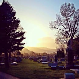 Just a section of the cemetery at about 7pm in April Just a section of the cemetery at about 7pm in April
