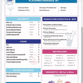 Treylor Park - Menu 3/20/22 - Diners Near Me - Savannah, Georgia Treylor Park - Menu 3/20/22 - Diners Near Me - Savannah, Georgia