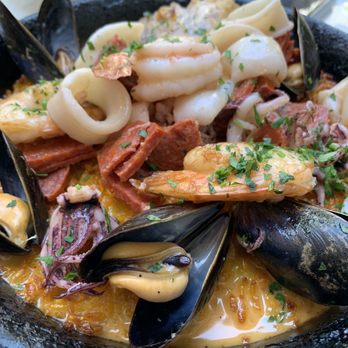 El Dorado Kitchen - Seafood Paella - New American Near Me - Sonoma, California