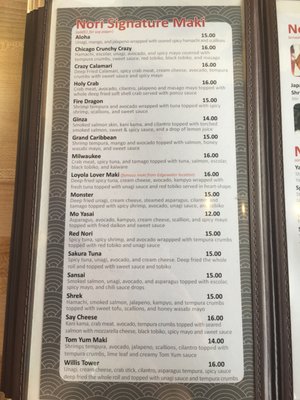 Menu photo 2 Nori Sushi - Wicker Park Chicago, IL