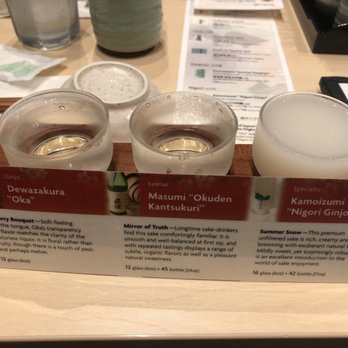 Furusato Sushi - Saké flight - Japanese Near Me - Honolulu, Hawaii