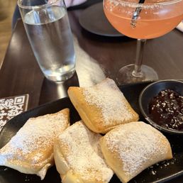 Watermelon mimosa and Beignets Watermelon mimosa and Beignets