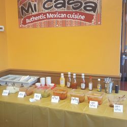 Mi Casa Authentic Mexican Cuisine - Salsa station!