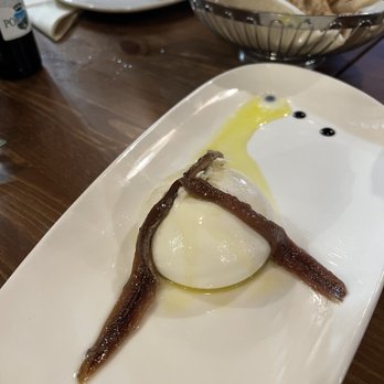 Da Carletto - Burrata with Anchovies - Venetian Near Me - Venezia, VE Da Carletto - Burrata with Anchovies - Venetian Near Me - Venezia, VE