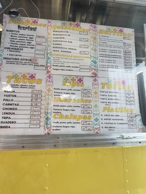Menu photo 2 El Azteca Mexican Food Crows Landing, CA