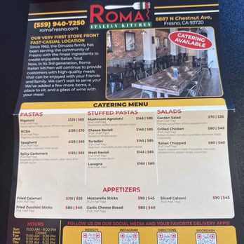 Roma Italian Street Cuisine - Catering Menu - Food Trucks Near Me - Clovis, California Roma Italian Street Cuisine - Catering Menu - Food Trucks Near Me - Clovis, California