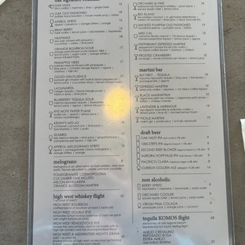 Oak - Menu - New American Near Me - Laguna Beach, California Oak - Menu - New American Near Me - Laguna Beach, California