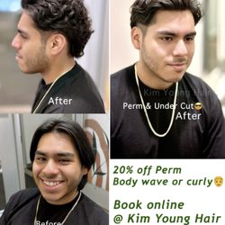 Kim Young Hair - Perm & undercut w texture on top