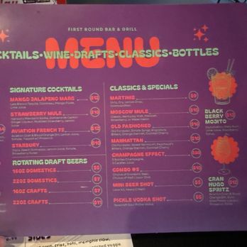 First Round - Menu - Sports Bars Near Me - Omaha, Nebraska