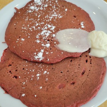 Reveille Coffeehouse Cafe - Red Velvet Pancakes - Breakfast & Brunch Near Me - Marietta, Georgia Reveille Coffeehouse Cafe - Red Velvet Pancakes - Breakfast & Brunch Near Me - Marietta, Georgia