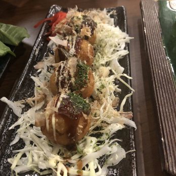 Torizen - Takoyaki - warm and fluffy! Maybe split it up before popping the whole thing in your mouth since it is hot! - Japanese Near Me - Schaumburg, Illinois Torizen - Takoyaki - warm and fluffy! Maybe split it up before popping the whole thing in your mouth since it is hot! - Japanese Near Me - Schaumburg, Illinois