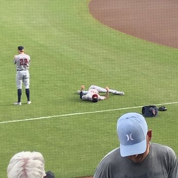 Huntington Park - Players stretching - Stadiums & Arenas Near Me - Columbus, Ohio Huntington Park - Players stretching - Stadiums & Arenas Near Me - Columbus, Ohio