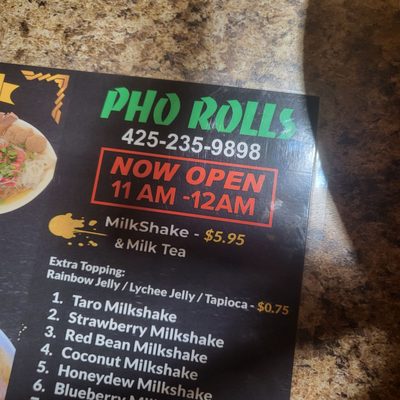 Menu photo 3 Pho Rolls Renton, WA Menu photo 3 Pho Rolls Renton, WA