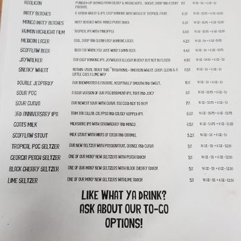 Scofflaw Brewing - Tap list - Breweries Near Me - Atlanta, Georgia Scofflaw Brewing - Tap list - Breweries Near Me - Atlanta, Georgia