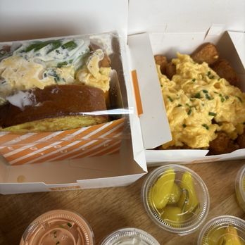 Egg Tuck - Avocado egg with ham, egg tots - Coffee & Tea Near Me - Artesia, California Egg Tuck - Avocado egg with ham, egg tots - Coffee & Tea Near Me - Artesia, California