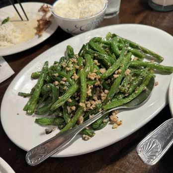 151 Days - dry satay string beans with minced kurobuta pork - Soup Near Me - Redmond, Washington
