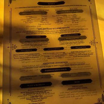 Apotheke Nomad - Menu - Cocktail Bars Near Me - New York, New York