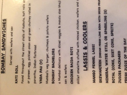 Menu photo 4 Colaba Junction Toronto, ON