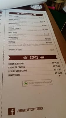 Menu photo 2 Red Velvet Curitiba, PR