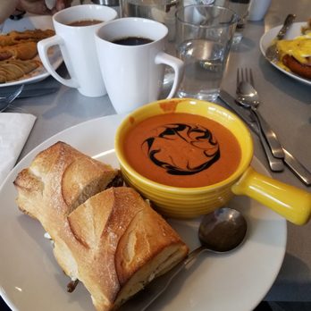 Altea's Eatery - Who doesn't LOVE brunch?! And this place does it right Short rib sandwich and tomato bisque shown. My other fave is the brunch burger - Breakfast & Brunch Near Me - Worcester, Massachusetts