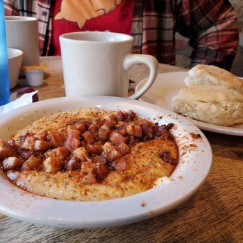 Mrs. Betty's Kitchen - Cajun ham & grits with biscuits. YuM!!! - Soul Food Near Me - Racine, Wisconsin Mrs. Betty's Kitchen - Cajun ham & grits with biscuits. YuM!!! - Soul Food Near Me - Racine, Wisconsin