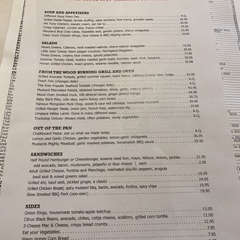 Mustards Grill - Menu as of August 2023 - New American Near Me - Napa, California Mustards Grill - Menu as of August 2023 - New American Near Me - Napa, California