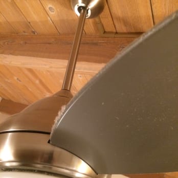 Humphreys Half Moon Inn - ceiling fan layers of dust that blows off with air on - San Diego, CA