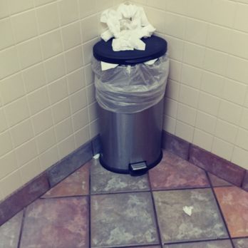 McDonald's - a trash can in a public restroom - Burgers Near Me - Abilene, Texas