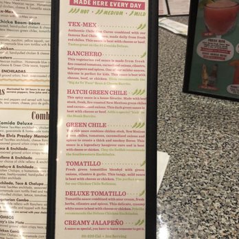 Chuy's - Salsa menu - Tex-Mex Near Me - Tulsa, Oklahoma