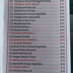 Dinner special menu - great value Dinner special menu - great value