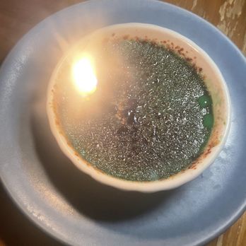 Bone Kettle - Birthday dessert (not on menu) pandan crème brûlée - Breakfast & Brunch Near Me - Pasadena, California