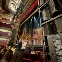 CIBC Theatre - Lottery tickets with an obstructed view.  If the speakers were smaller or floating, we would have seen more