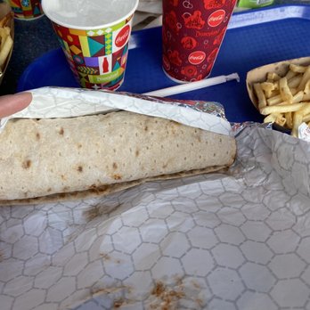 Galactic Grill - Veggi wrap $9.79 comes with fries or fruit - American Near Me - Anaheim, California Galactic Grill - Veggi wrap $9.79 comes with fries or fruit - American Near Me - Anaheim, California