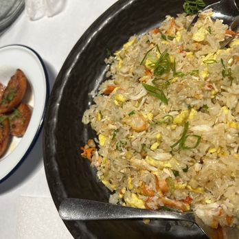 Crackin’ Kitchen - Crab fried rice and Portuguese sausage - Seafood Near Me - Honolulu, Hawaii