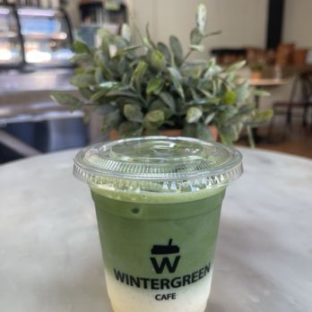 Wintergreen Cafe - Iced Mango Matcha Latte - Bubble Tea Near Me - Queens, New York Wintergreen Cafe - Iced Mango Matcha Latte - Bubble Tea Near Me - Queens, New York