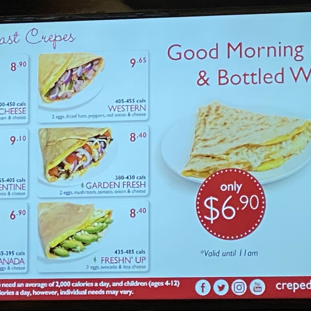 Crepe Delicious - Menu 1/4 as of 10/10/2020. - Desserts Near Me - Delta, British Columbia Crepe Delicious - Menu 1/4 as of 10/10/2020. - Desserts Near Me - Delta, British Columbia
