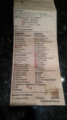 Menu photo 3 Which Wich Chicago, IL