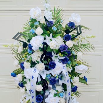 S&M Flower Rentals - Sympathy standing spray (silk rentals) - Floral Designers Near Me S&M Flower Rentals - Sympathy standing spray (silk rentals) - Floral Designers Near Me