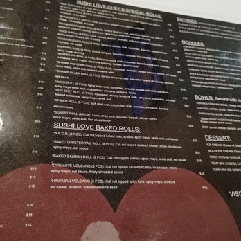 Sushi Love - Menu - Sushi Bars Near Me - Las Vegas, Nevada
